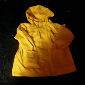 Yellow rain jacket
